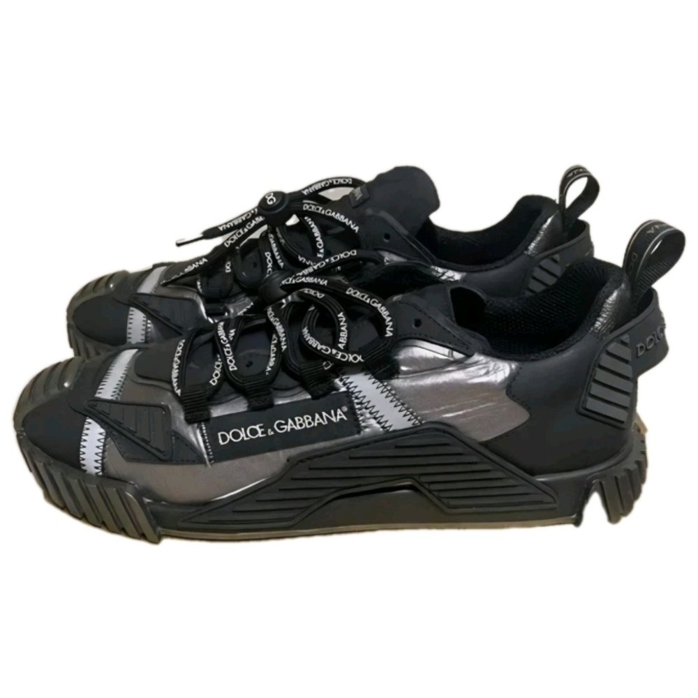 Dolce & GabbanaMen's Silver And Black Ns1 Sneakers EU 44 US Men's Size 11 - Picture 3 of 8